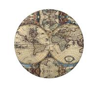 Carte du monde antique avec impression globe rond de 6 cm, badge en fer blanc imprimé sur un seul côté, parfait pour décoration personnelle et cadeau, taille unique, Métal
