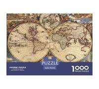Carte du Monde Antique Structure Durable Activité De Loisir Idéale, Adaptée pour Améliorer Les Capacités De Résolution De Problèmes 70x50cm/1000pcs