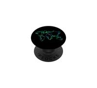 Carte du Monde Aquarelle avec Motif Europe Asie Amérique PopSockets PopGrip Adhésif