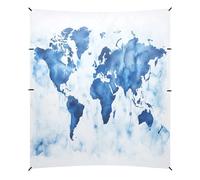 Carte du Monde Aquarelle Bleue Tente de Plage Abri Solaire pour Camping,Installation Facile,Portable avec Sacs de Sable pour Pêche Pique-Nique Plein Air