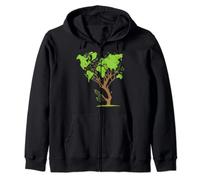 Carte du monde Arbre Protection du climat Sweat à Capuche