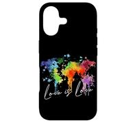 Carte du Monde Arc-en-Ciel l'amour dans Le Amour Love Coque pour iPhone 17