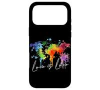 Carte du Monde Arc-en-Ciel l'amour dans Le Amour Love Coque pour iPhone 17 Pro Max