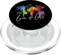 Carte du Monde Arc-en-Ciel l'amour dans Le Amour Love PopSockets PopGrip pour MagSafe