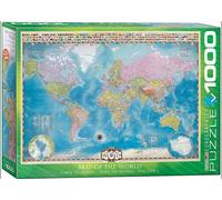 Carte Du Monde (Avec Drapeau) 1000pc Puzzle Par Eurographics 68cm x 49cm