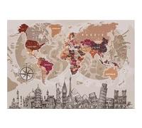 Carte du monde avec monuments 100 cm x 70 cm Collectif (Auteur)