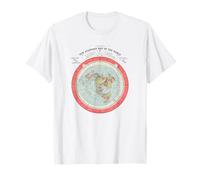 Carte du monde de la théorie de la terre plate du complot T-Shirt