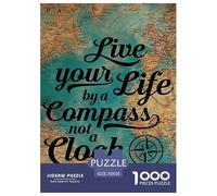 Carte du Monde de L'Aventure Puzzle 1000 Pièces Educa Jouet en Bois Cadeau Unique De l'art De La Décoration Jeu Éducatif Challenge Toy Adultes Et Enfants À Partir De 14 Ans 70x50cm/1000pcs