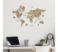 Carte du monde en bois 2d 60*40 cm