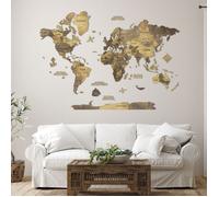 Carte du monde en bois 3D Chocolate L (150*100 cm) Creatifwood - Décoration Murale