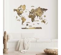 Carte du monde en bois 3d chocolate l