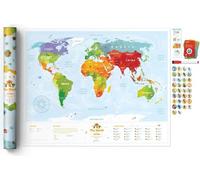 Carte du monde enfants animaux