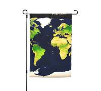 Carte du monde imprimée drapeau de jardin polyvalent et élégant pour toutes les saisons, décoration extérieure, porches, jardins