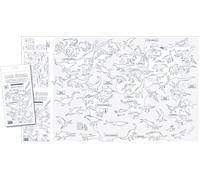 Carte du monde. Les dinosaures. Livre de coloriage XL