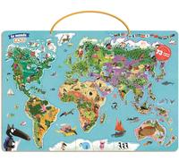 Carte du monde magnétique en puzzle (pour enfants 6 ans et +) - 49 x 34 cm