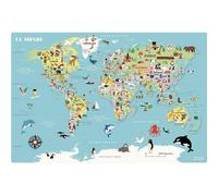 Carte du monde magnétique ingela p. Arrhenius bleu TU