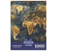 Carte du Monde Puzzle 1000 Pièces Educa Jouet en Bois Cadeau Unique De l'art De La Décoration Jeu Éducatif Challenge Toy Adultes Et Enfants À Partir De 14 Ans 38x26cm/1000pcs