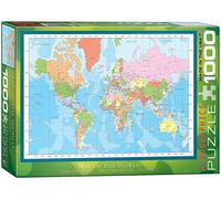 Carte Du Monde Puzzle En Bois 1000 Pièces Par Eurographics 680Mm X 490Mm
