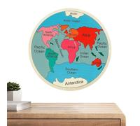 Carte du Monde Puzzle Enfant Puzzle en Bois Éducatif sur les Continents