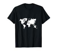 Carte du Monde Simple Motif pour Les Voyageurs du Monde T-Shirt