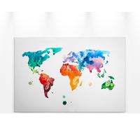 Carte du monde Toile Coloré 90x60 DD120336 Toile Moderne Chambre Jeune