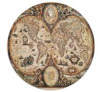 Carte du Monde Vintage Puzzle 1000 Pièces Jeu de Puzzle 1000 Pièces Papier pour Adultes Géographie Historique Détente Cadeau 1000pcs (67.5x67.5cm)