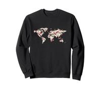 Carte du Monde Voyage du Monde Vacances été Cadeau Sweatshirt