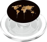 Carte du Monde Watercolor Design avec Europe, Asie, Amérique PopSockets PopGrip pour MagSafe