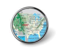 Carte du Myanmar - Badge à épingler - Décoration pour vêtements, sacs à dos et chapeaux