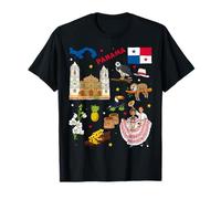 Carte du Panama Souvenir, Culture Tropicale & Voyage Art Design T-Shirt