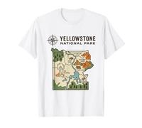 Carte du Parc National de Yellowstone - Voyage d'inspiration Vintage T-Shirt