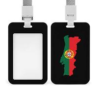 Carte du Portugal avec porte-badge pour carte d'identité drapeau BadgeTag à la mode avec lanière réglable