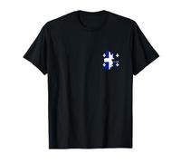 Carte du Québec et Logo Drapeau sur la Poitrine - Souvenir du Québec T-Shirt
