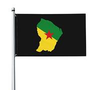 Carte Du Relief De La Guyane Française Garden Flag Avec Œillets Drapeau De Jardin Colorée Drapeaux De Jardin Pour Pelouse Intérieure Balcon 90X150Cm