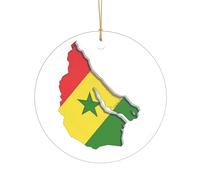 Carte du Sénégal - Cadeau de fête prénuptiale - Décoration de Noël Mr & Mrs - Cadeau souvenir de mariage unique