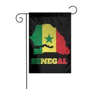 Carte Du Sénégal Garden Flag Résistant Aux Intempéries Drapeau Solide Drapeaux Pour Pelouse Extérieur Mur 30X45Cm
