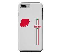 Carte du Soudan, Drapeau soudanais avec Motif de Voyage Coque pour iPhone 7 Plus/8 Plus