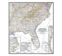 Carte du sud-est des États-Unis de 1947