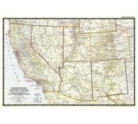 Carte du sud-ouest des États-Unis de 1948