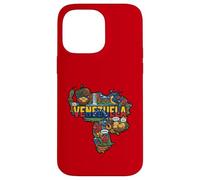 Carte du Venezuela Icônes Culturelles Drapeau Arepa Salto Angel Coque pour iPhone 14 Pro Max