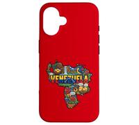 Carte du Venezuela Icônes Culturelles Drapeau Arepa Salto Angel Coque pour iPhone 16