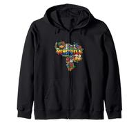 Carte du Venezuela Icônes Culturelles Drapeau Arepa Salto Angel Sweat à Capuche
