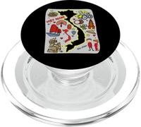 Carte du Vietnam avec Symboles culturels Traditionnels vietnamiens PopSockets PopGrip pour MagSafe