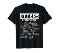 Carte éducative des loutres du Monde pour espèces Sauvages T-Shirt Graphique avec Valeur