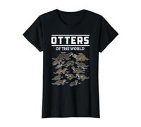 Carte éducative des loutres du Monde pour espèces Sauvages T-Shirt Graphique avec Valeur