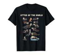 Carte éducative des loutres du Monde pour espèces Sauvages T-Shirt Graphique avec Valeur