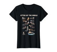 Carte éducative des loutres du Monde pour espèces Sauvages T-Shirt Graphique avec Valeur