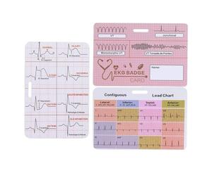 Carte EKG - Cartes Flash EKG, Référence Infirmière | Guide D'étude 'Interprétation Cardiaque ECG, Valeurs De Laboratoire 3x, Accessoires Cliniques Pour ER, ICU, Infirmières De Télémétrie, RN