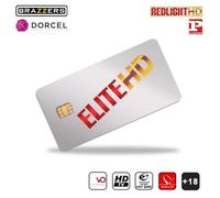 Carte Elite HD 4 chaînes TV Adulte Abonnement International 6 mois Hot Bird Dorcel Brazzer Redlight Private