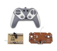 Carte émetteur récepteur RC à monter soi-même, gris et blanc, 11,7 x 9 cm | Télécommande 6 canaux 2,4 GHz, avant/arrière/gauche/droite, levage/abaissement des bras, pour voitures télécommandées à